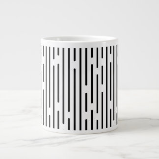 Schwarzes Liniengeometrisches Muster Jumbo-Tasse
