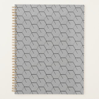 Schwarzes Linienmuster Würfel Geometrie Einfach Planer
