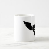 Schwarzes Lirik Logo auf weißer Tasse (Mittel)