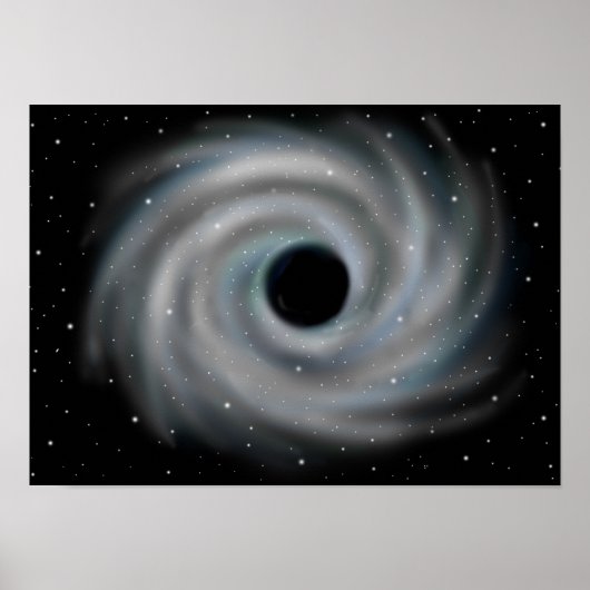 Schwarzes Loch. Abgrund des Universums. Poster (Vorne)