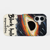 Schwarzes Loch der Verantwortungen – Lustiger Welt iPhone 16 Hülle (Rückseite (Horizontal))