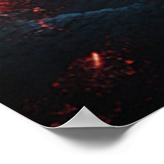 Schwarzes Loch Ess eines Sonnensystems Kunst Poster (Ecke)