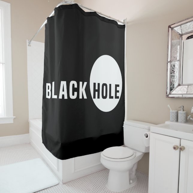 Schwarzes Loch für Schwarz Duschvorhang (Beispiel)
