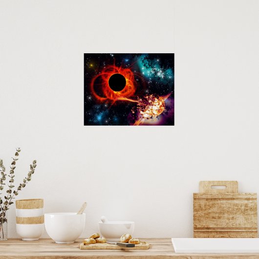 Schwarzes Loch Fütternd (20 x 16) Poster (Küche)