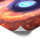 Schwarzes Loch Galaktische Explosion Universe Nigh Poster (Ecke)