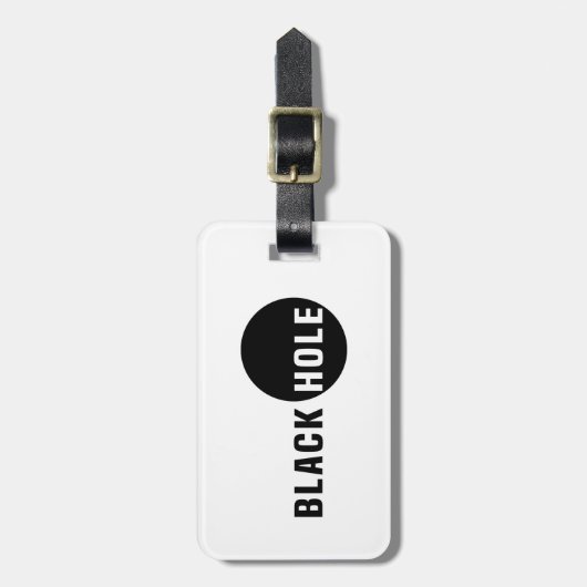 Schwarzes Loch Gepäckanhänger (Vorderseite vertikal)