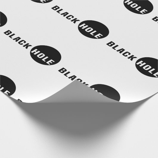 Schwarzes Loch Geschenkpapier (Ecke)
