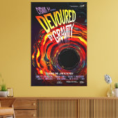 Schwarzes Loch im Rot-Blaze-Feuer Leinwanddruck (Insitu (Wohnzimmer))