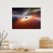 Schwarzes Loch im Zentrum einer Galaxie Poster (Küche)