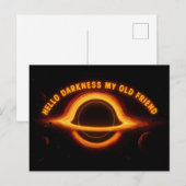 Schwarzes Loch Interstellare Konversation Postkarte (Vorne/Hinten)