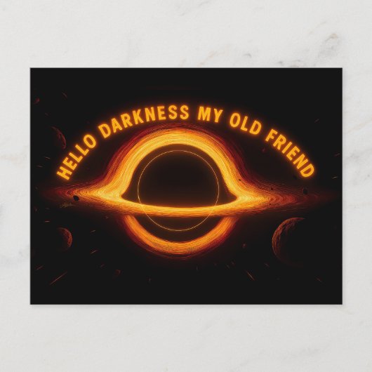 Schwarzes Loch Interstellare Konversation Postkarte (Vorderseite)