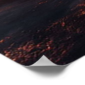Schwarzes Loch klingelt durch glühende kosmische D Poster (Ecke)
