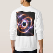 Schwarzes Loch mit Plasma-Flecken und Beleuchtung Sweatshirt (Rückseite)