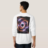 Schwarzes Loch mit Plasma-Flecken und Beleuchtung Sweatshirt (Schwarz voll)