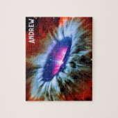 Schwarzes Loch mit roter Symphonie Explosion im We Puzzle (Vertikal)