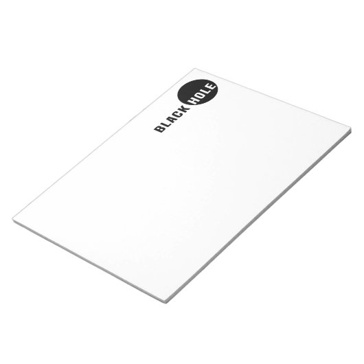 Schwarzes Loch Notizblock (angewinkelt)