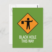 Schwarzes Loch Postkarte (Vorne/Hinten)