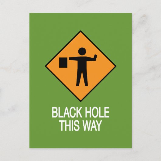 Schwarzes Loch Postkarte (Vorderseite)