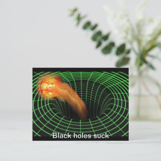 Schwarzes Loch Postkarte (Stehend Vorderseite)