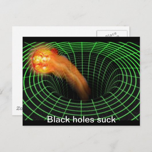 Schwarzes Loch Postkarte (Vorne/Hinten)
