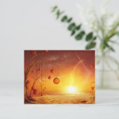 Schwarzes Loch Postkarte (Stehend Vorderseite)