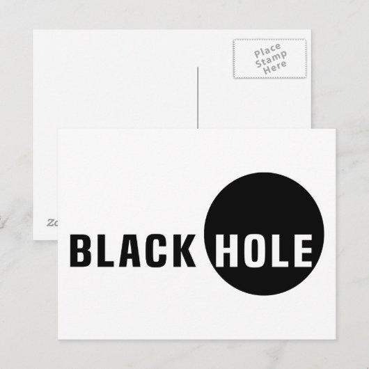 Schwarzes Loch Postkarte (Vorne/Hinten)