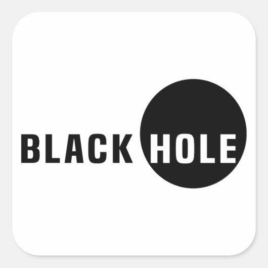 Schwarzes Loch Quadratischer Aufkleber (Vorderseite)