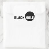Schwarzes Loch Quadratischer Aufkleber (Tasche)