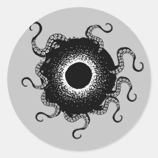 Schwarzes Loch Runder Aufkleber