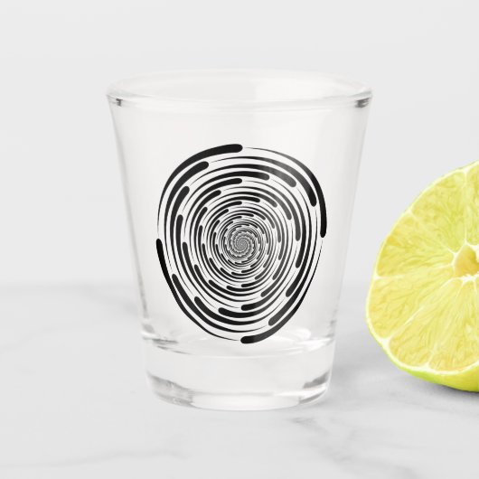 Schwarzes Loch Schnapsglas (Vorderseite)