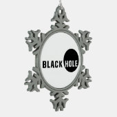 Schwarzes Loch Schneeflocken Zinn-Ornament (Links)