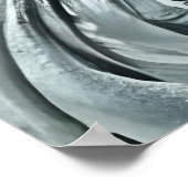 Schwarzes Loch und blaue Gaswolke | AI Art Poster (Ecke)