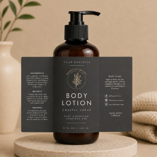 Schwarzes Logo 8oz Lotionflaschen-Etikett Schaumweinetikett
