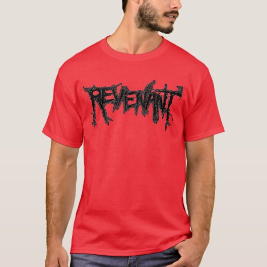 SCHWARZES LOGO AUF ROTEM SHIRT (Vorderseite)