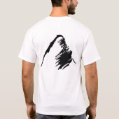 Schwarzes Logo auf weißem Shirt (Rückseite)
