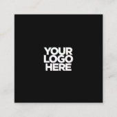 Schwarzes Logo beruflich Quadratische Visitenkarte (Vorderseite)