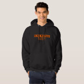 Schwarzes Logo der Männer des Sweatshirt-w/Orange Hoodie (Vorne ganz)
