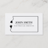 Schwarzes Logo der Verlängerungsleitung für modern Visitenkarte (Vorderseite)