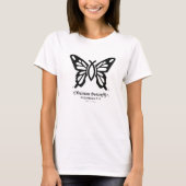Schwarzes Logo "des christlicher Schmetterlings-" T-Shirt (Vorderseite)