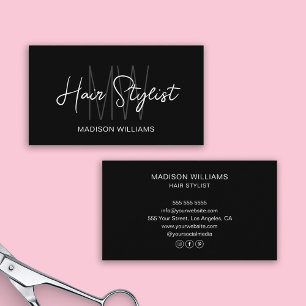 Schwarzes Logo für die Hyper-Stylist Visitenkarte