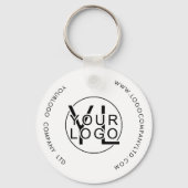 Schwarzes Logo für moderne Berufliche Unternehmen Schlüsselanhänger (Rückseite)