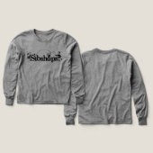 Schwarzes Logo Kinder Langarm T-Shirt (Design Vorder- & Rückseite)