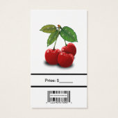 Schwarzes Logo mit Bar Code Schmuck Preis-Tags (Rückseite)