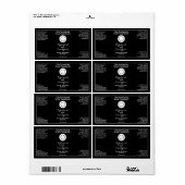 Schwarzes Logo mit lockigem Text auf Kosmetikflasc (Vorne)