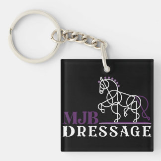 Schwarzes Logo MJB Dressur Schlüsselanhänger