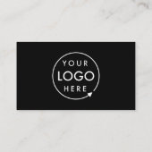 Schwarzes Logo | Modern Social Media Icons Visitenkarte (Rückseite)