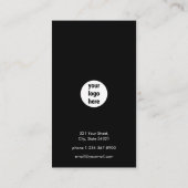 Schwarzes Logo Moderne Social Media verbinden mit Visitenkarte (Rückseite)