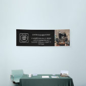 Schwarzes Logo | Modernes, 8' markiertes Event-Ban Banner (Messeveranstaltung)