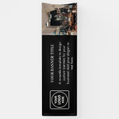 Schwarzes Logo | Modernes, 8' markiertes Event-Ban Banner (Vertikal)