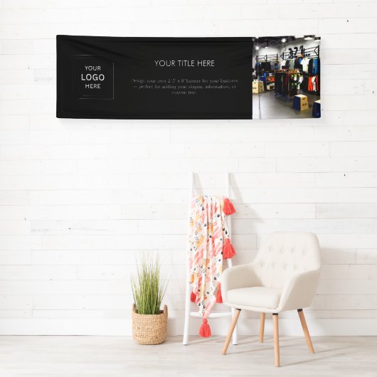 Schwarzes Logo | Modernes Berufliches Foto 8 Banner (Insitu)